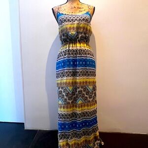 Multi color long summer dress